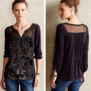 Meadow Rue Tavia Peasant Tunic, Size Medium